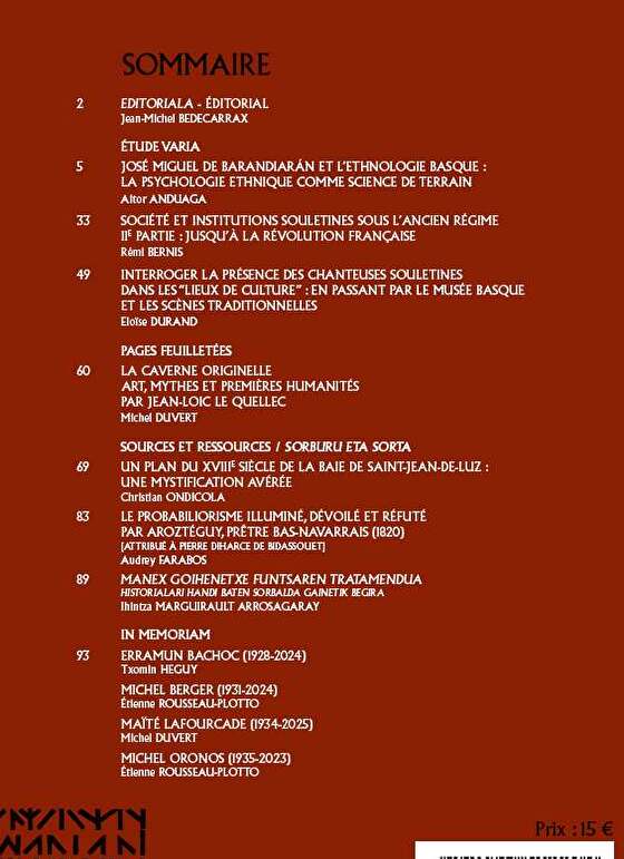 Présentation du Bulletin 203
